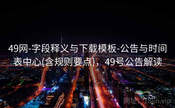 49网-字段释义与下载模板-公告与时间表中心(含规则要点)，49号公告解读  第2张